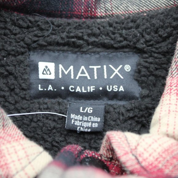 Matix Jacket - The Matix Shirt Jacket Tan and Red Plaid - Men's Large - Picture 11 of 11